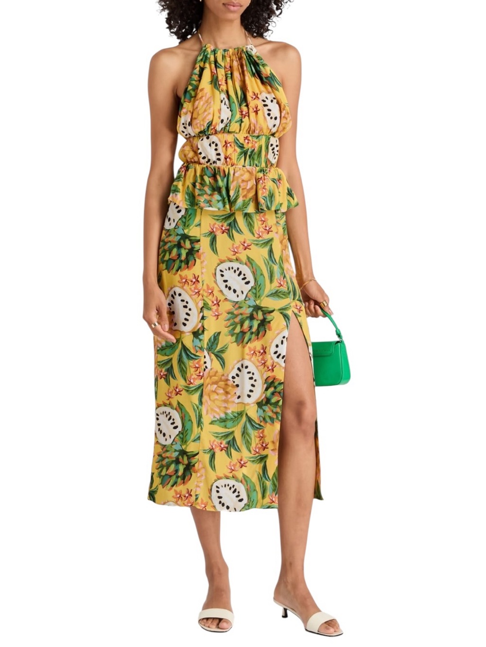 Farm Rio Open-back floral Sleeveless Biriba Midi Dress Sz S excellent condition